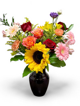 Load image into Gallery viewer, Seasonal Vibrant Vase Arrangement - Premium