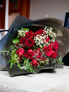 Elegant Crimson Rose Bouquet