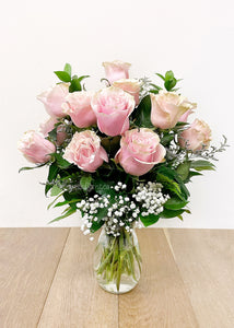 Luxe Dozen Roses Vased