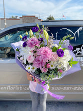 Load image into Gallery viewer, Pretty Pastel Hand-tied Bouquet