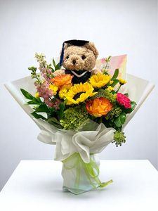 Congrats Grad Bear Hug Bouquet