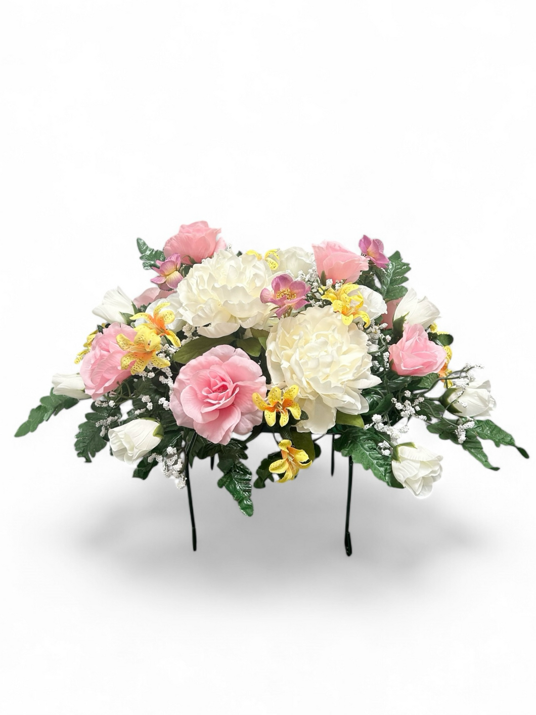 Peony and Pink Rose Saddle