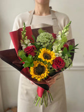 Load image into Gallery viewer, Sunflower and Red Rose Garden - 2 Sizes
