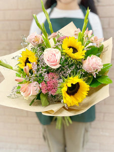 Sunflower and blush Bouquet