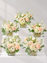 Load image into Gallery viewer, Centerpieces Package - Soft Peach &amp; Cream Garden
