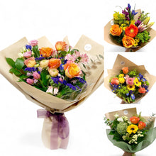 Load image into Gallery viewer, Seasonal Vibrant Hand-tied Bouquet
