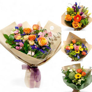 Seasonal Vibrant Hand-tied Bouquet
