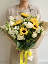 Load image into Gallery viewer, Sunflower and White Rose Bouquet - 2 Sizes
