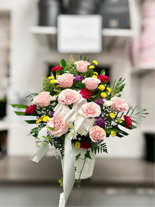 Designer’s Choice Colourful Life Floral Basket - 3 sizes