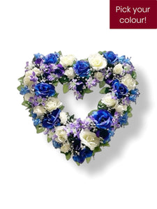 Sacred Heart Memorial Wreath - Artificial flowers 20”