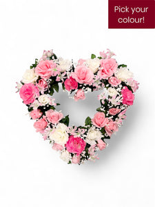 Sacred Heart Memorial Wreath - Artificial flowers 20”
