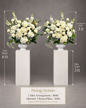 Load image into Gallery viewer, Classic White Altar Arrangement (A Pair of Two)
