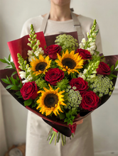 Load image into Gallery viewer, Sunflower and Red Rose Garden - 2 Sizes

