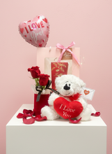 Load image into Gallery viewer, Vday - All-in-one Gift Set (Fresh Rose •Chocolate •Teddy)
