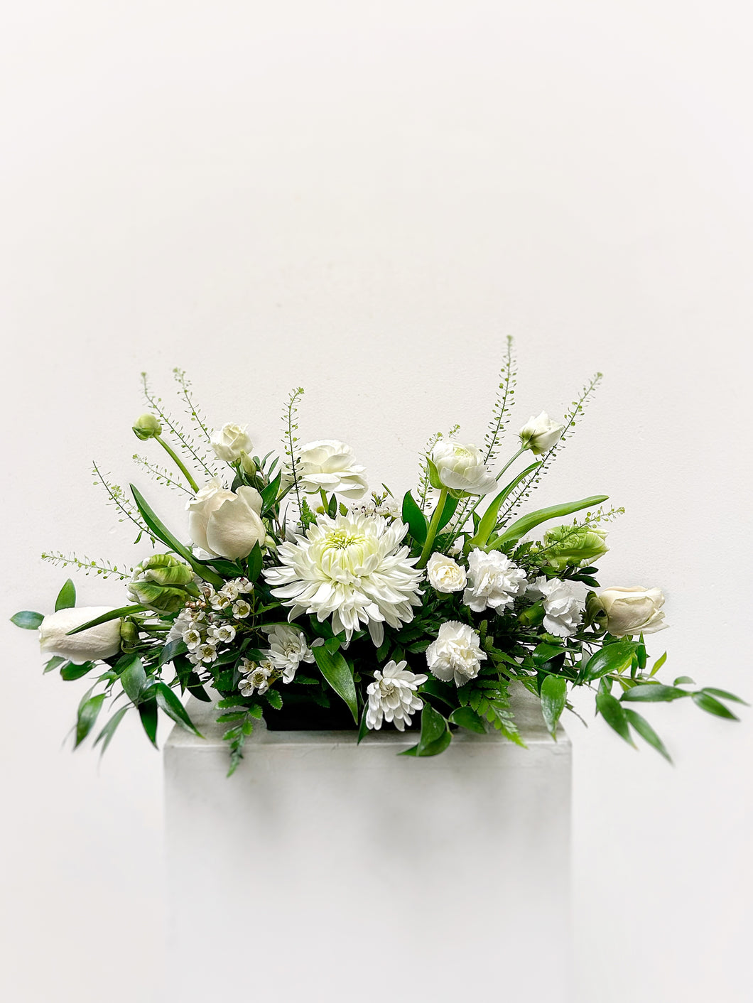 Classic White Centerpiece - Long and low