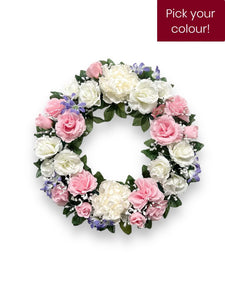 Classic Elegance Memorial Wreath - Artificial flowers