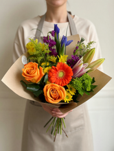 Load image into Gallery viewer, Seasonal Vibrant Hand-tied Bouquet
