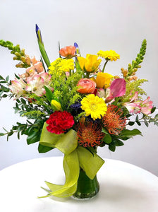 Seasonal Vibrant Vase Arrangement - Premium