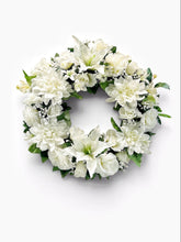 Load image into Gallery viewer, Timeless Petal Memorial Wreath - Artificial flowers 20” &amp; 24”D
