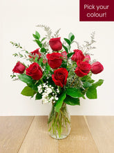 Load image into Gallery viewer, One Dozen Roses Vased
