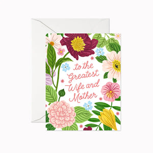 Greatest Wife and Mother Card | Mother's Day Card