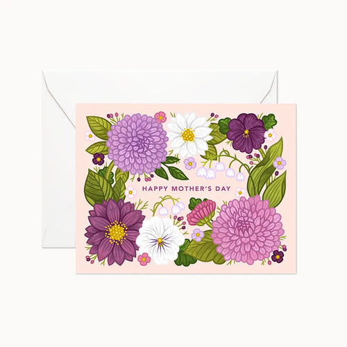 Happy Mother's Day Violet Floral Card | Mother's Day Card