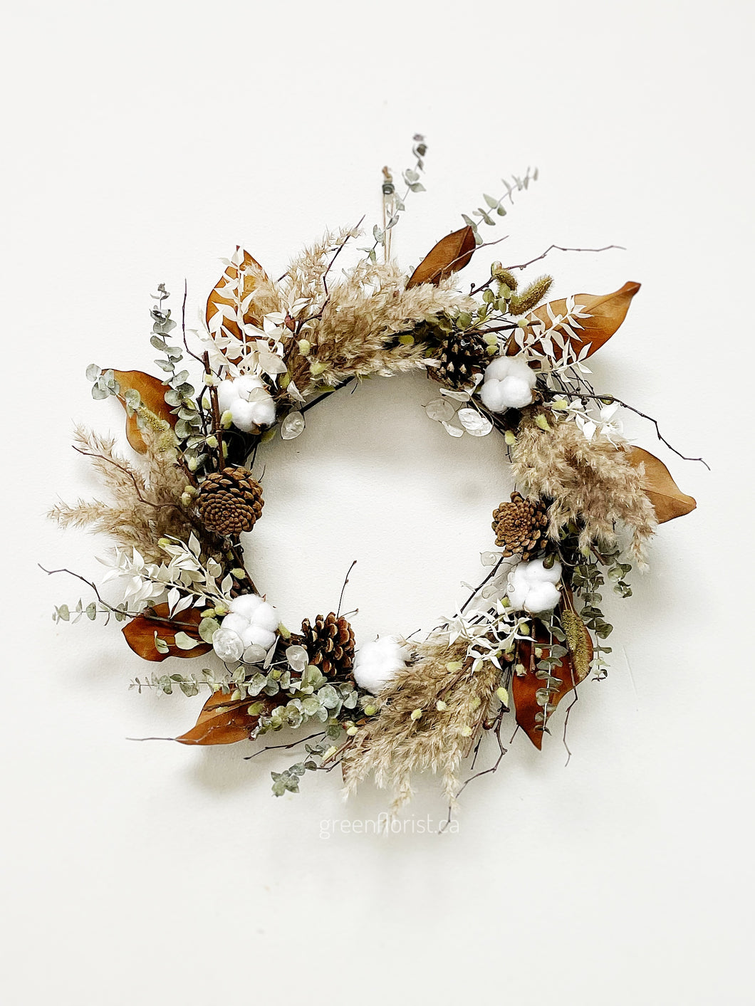 Dried Wreath - White and Neutral