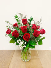 Load image into Gallery viewer, One Dozen Roses Vased
