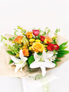 Seasonal Vibrant Hand-tied Bouquet