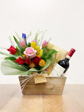 Load image into Gallery viewer, Wine, Flower and Chocolate Gift Set
