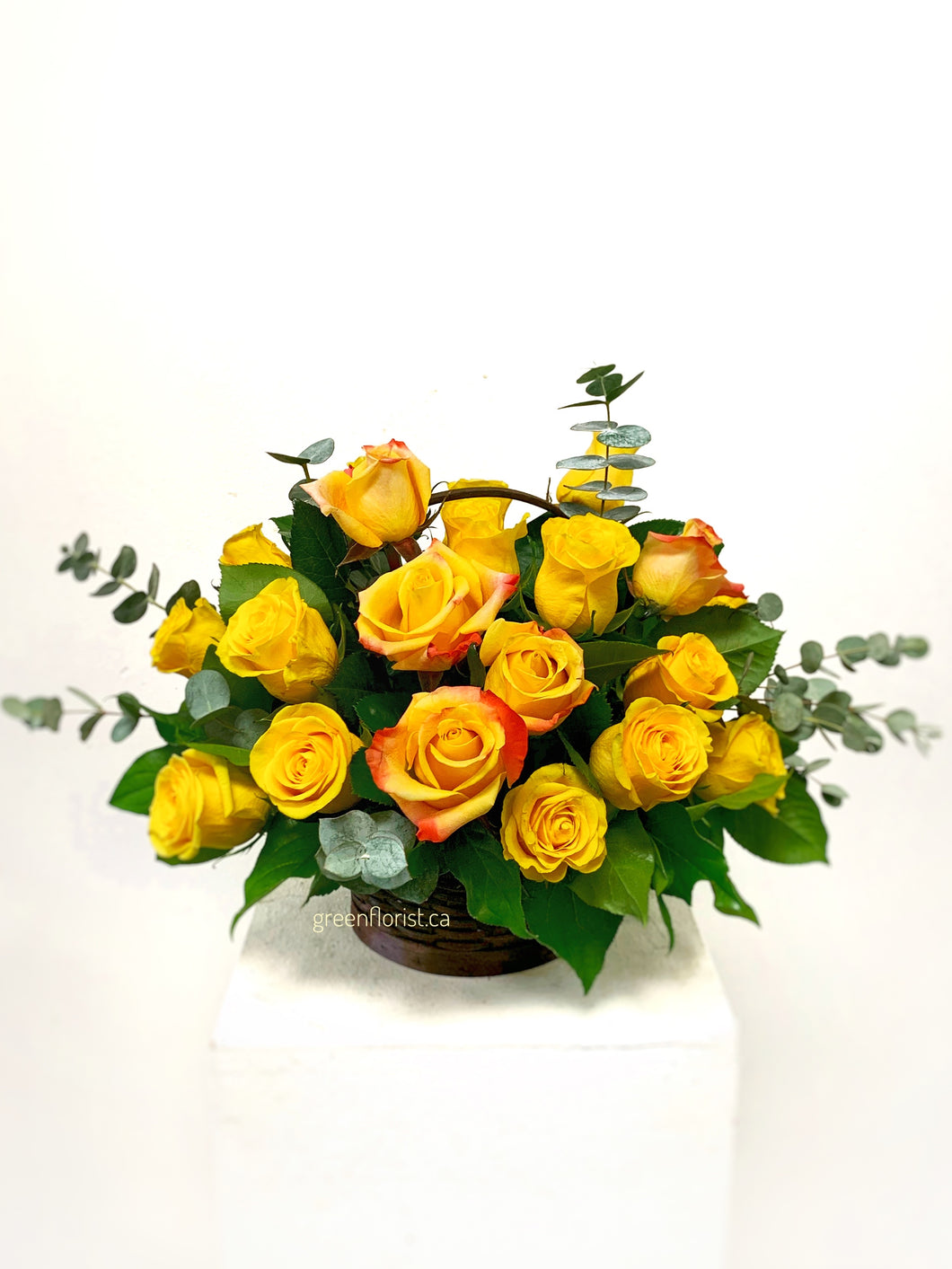 Two Dozen Roses Basket