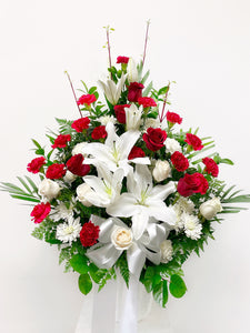 Remembrance Sympathy Floral Basket - 3 sizes